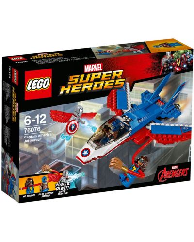 Конструктор Lego Marvel Super Heroes - Капитан Америка – реактивно преследване (76076) - 1