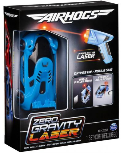 Игрален комплект Air Hogs - Количка Zero Gravity Laser, синя - 1