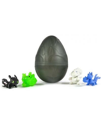 Комплект от 4 фигурки Spin Master Dragons - В черно яйце - 1