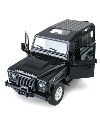 Радиоуправляема количка Rastar - Land Rover Denfender, с отварящи се врати и багажник,Черен - 1