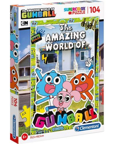 Пъзел Clementoni от 104 части - Gumball