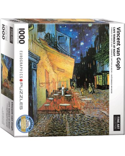 Пъзел Eurographics от 1000 части - Кафе тераса през нощта, Винсент ван Гог - 1