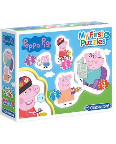 Бебешки пъзел Clementoni 4 в 1 - Прасенцето Пепа