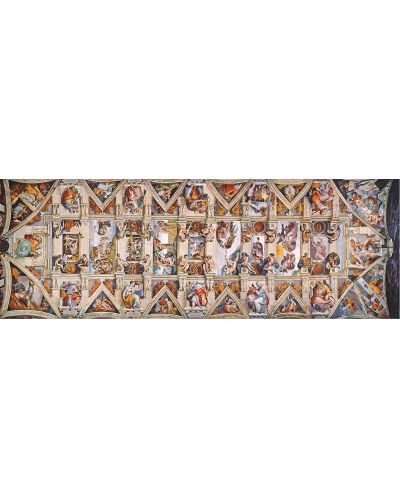 Панорамен пъзел Clementoni от 1000 части - Микеланджело, Сикстинска капела - 2