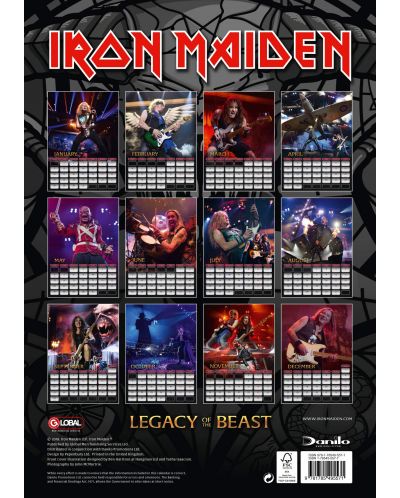 Стенен Календар Danilo 2019 - Iron Maiden - 4