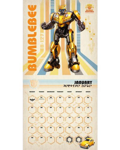 Стенен Календар Danilo 2019 - Transformers Bumblebee - 3