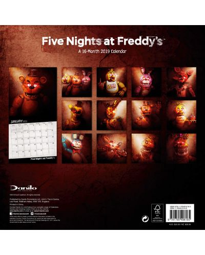 Стенен Календар Danilo 2019 - Five Nights At Freddy's - 4