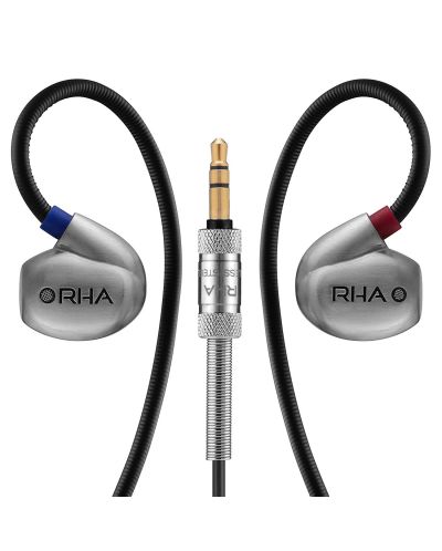 Слушалки с микрофон RHA - T20, Hi-Fi, сиви - 1