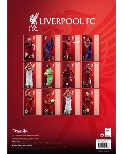 Стенен Календар Danilo 2019 - Liverpool - 4