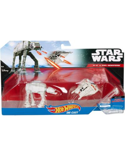 Комплект звездни кораби Mattel Hot Wheels Star Wars - Rogue One, At-At vs Rebel Snowspeeder - 2