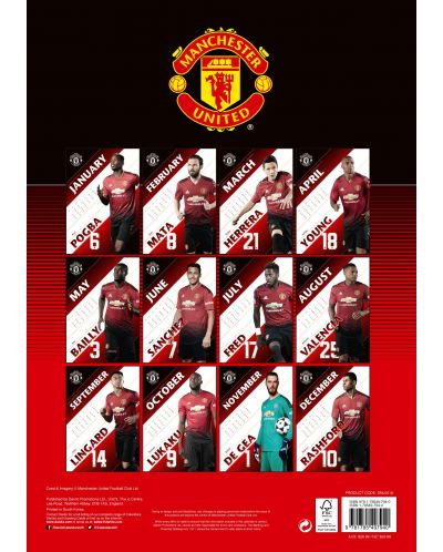 Стенен Календар Danilo 2019 - Manchester United - 4