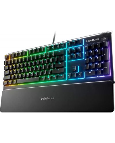 Гейминг клавиатура SteelSeries - Apex 3, RGB, черна - 1