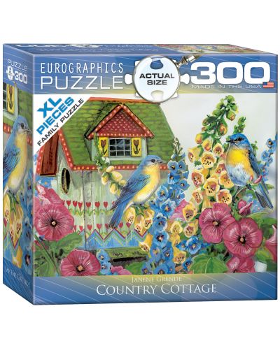 Пъзел Eurographics от 300 XL части – Многоцветна къща за птици, Жанин Гринде - 1