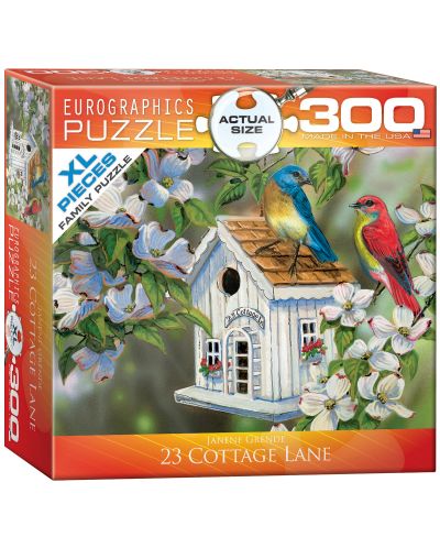 Пъзел Eurographics от 300 XL части – Многоцветна къща за птици, Жанин Гринде - 1