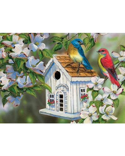 Пъзел Eurographics от 300 XL части – Многоцветна къща за птици, Жанин Гринде - 2