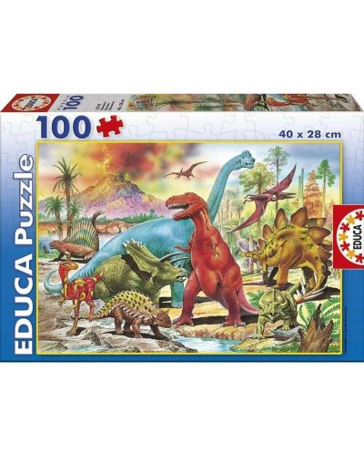 Пъзел Educa от 100 части - Динозаври - 1