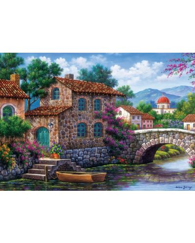 Пъзел Art Puzzle от 500 части - Канал сред цветя, Артуро Зарага - 2