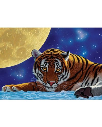 Пъзел Art Puzzle от 500 части - Тигър на лунна светлина - 2