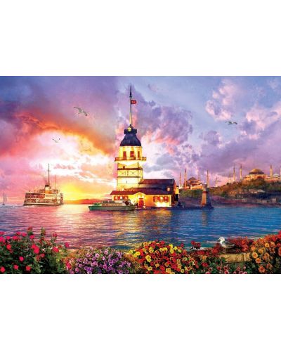 Пъзел Art Puzzle от 1000 части - Момина кула, Истанбул - 2