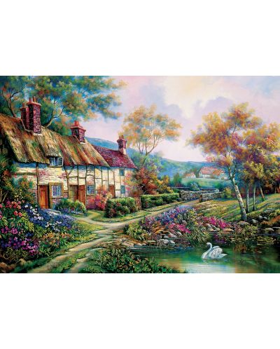 Пъзел Art Puzzle от 1500 части - Пролетна градина, Карл Валенте - 2