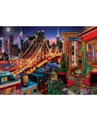 Пъзел Art Puzzle от 1500 части - Тераса в Бруклин, Дейвид М. - 2