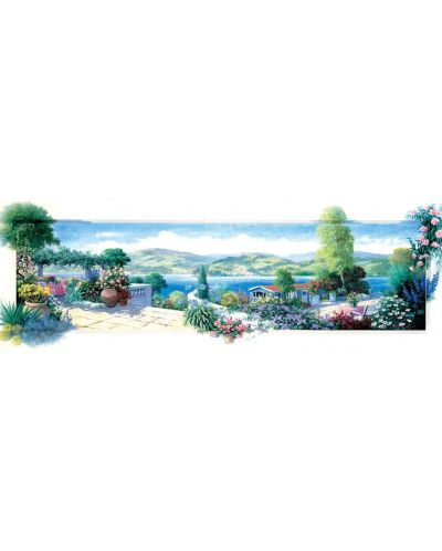 Панорамен пъзел Art Puzzle от 1000 части - Тераса с цветя - 2