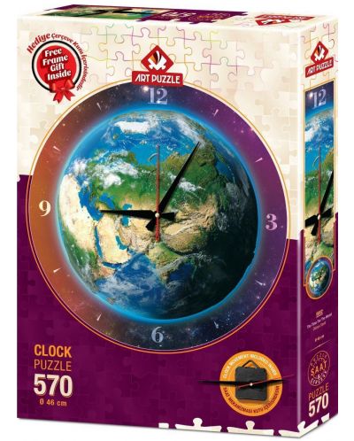 Пъзел-часовник Art Puzzle от 570 части - Времето в света - 1
