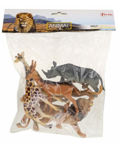 Комплект фигурки Toi Toys Animal World - Deluxe, Диви животни, 5 броя - 2