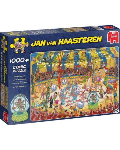 Пъзел Jumbo от 1000 части - Акробати в цирка, Ян ван Хаастерен - 1