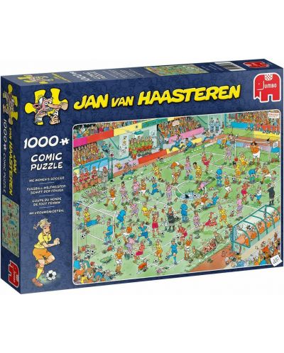 Пъзел Jumbo от 1000 части - Женски футбол, Ян ван Хаастерен - 1