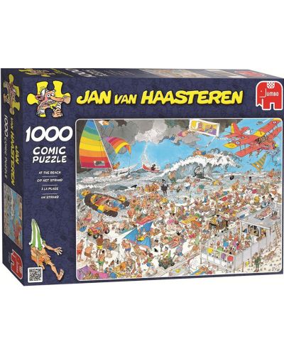 Пъзел Jumbo от 1000 части - На плажа, Ян ван Хаастерен - 1