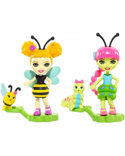Кукличка с животинче Mattel Enchantimals - Bug Buddies, асортимент - 2
