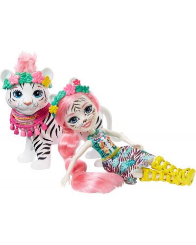Кукличка с животниче Mattel Enchantimals - Tadley Tiger и Katy - 6
