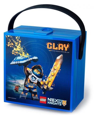 Кутия за храна Lego Wear - Nexo Knights Clay, с дръжка - 1