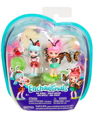 Кукличка с животинче Mattel Enchantimals - Bug Buddies, асортимент - 5