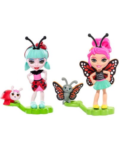 Кукличка с животинче Mattel Enchantimals - Bug Buddies, асортимент - 6