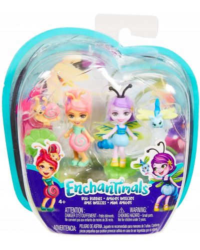 Кукличка с животинче Mattel Enchantimals - Bug Buddies, асортимент - 3
