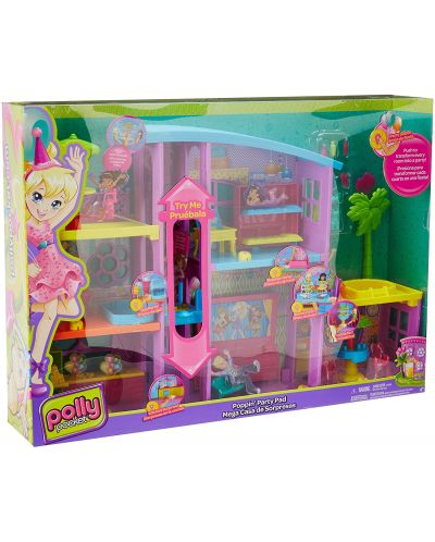Игрален комплект Mattel Polly Pocket - Парти къща - 1
