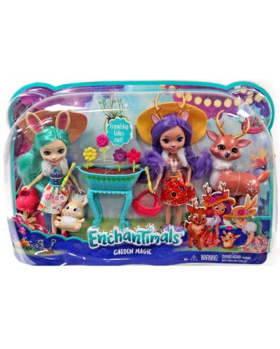 Игрален комплект Mattel Enchantimals - Магическата градина на Danessa Deer и Fluffy Bunny - 6