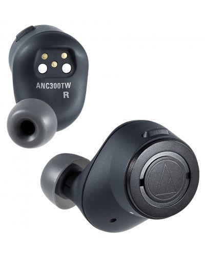 Слушалки Audio-Technica - ATH-ANC300TW, черни - 2