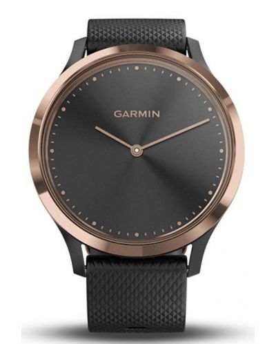 Смарт часовник Garmin - Vívomove HR Sport, 43mm, златист/черен - 2