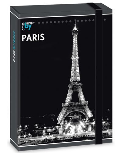 Ученическа кутия с ластик Ars Una – Paris by Night, A4 - 1