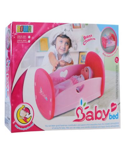 Игрален комплект Bowa - Легло с кукла Baby Bed, 12 части - 2