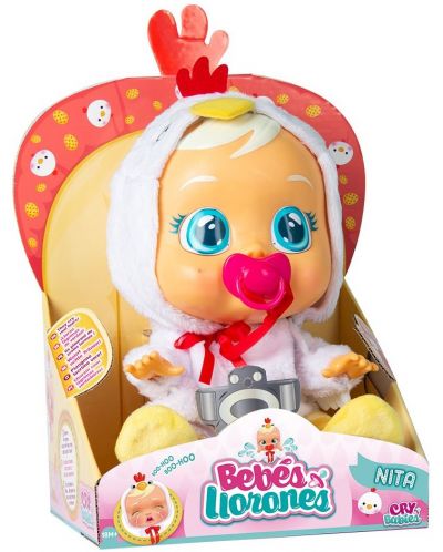 Плачеща кукла със сълзи IMC Toys Cry Babies - Нита, пиле - 2