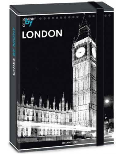 Кутия с ластик Ars Una Cities А4 - London by Night - 1