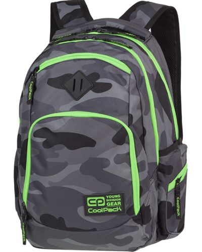 Ученическа раница Cool Pack Break Camouflage - Camo Green Neon