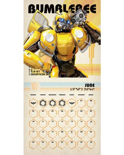 Стенен Календар Danilo 2019 - Transformers Bumblebee - 2