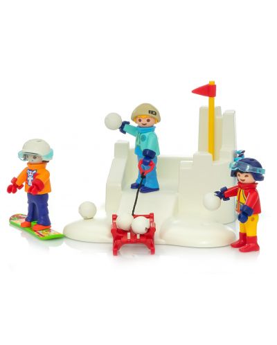 Игрален комплект Playmobil - Бой със снежни топки - 3