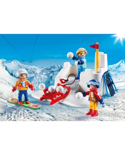 Игрален комплект Playmobil - Бой със снежни топки - 5