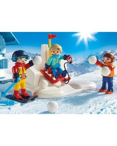 Игрален комплект Playmobil - Бой със снежни топки - 6
